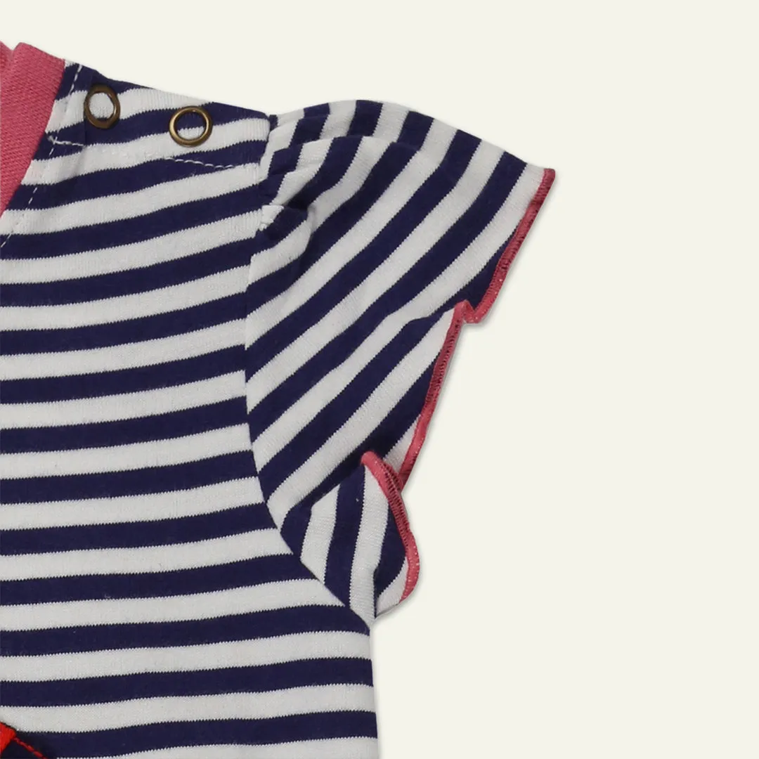 Multicoloured Stripe Print Romper