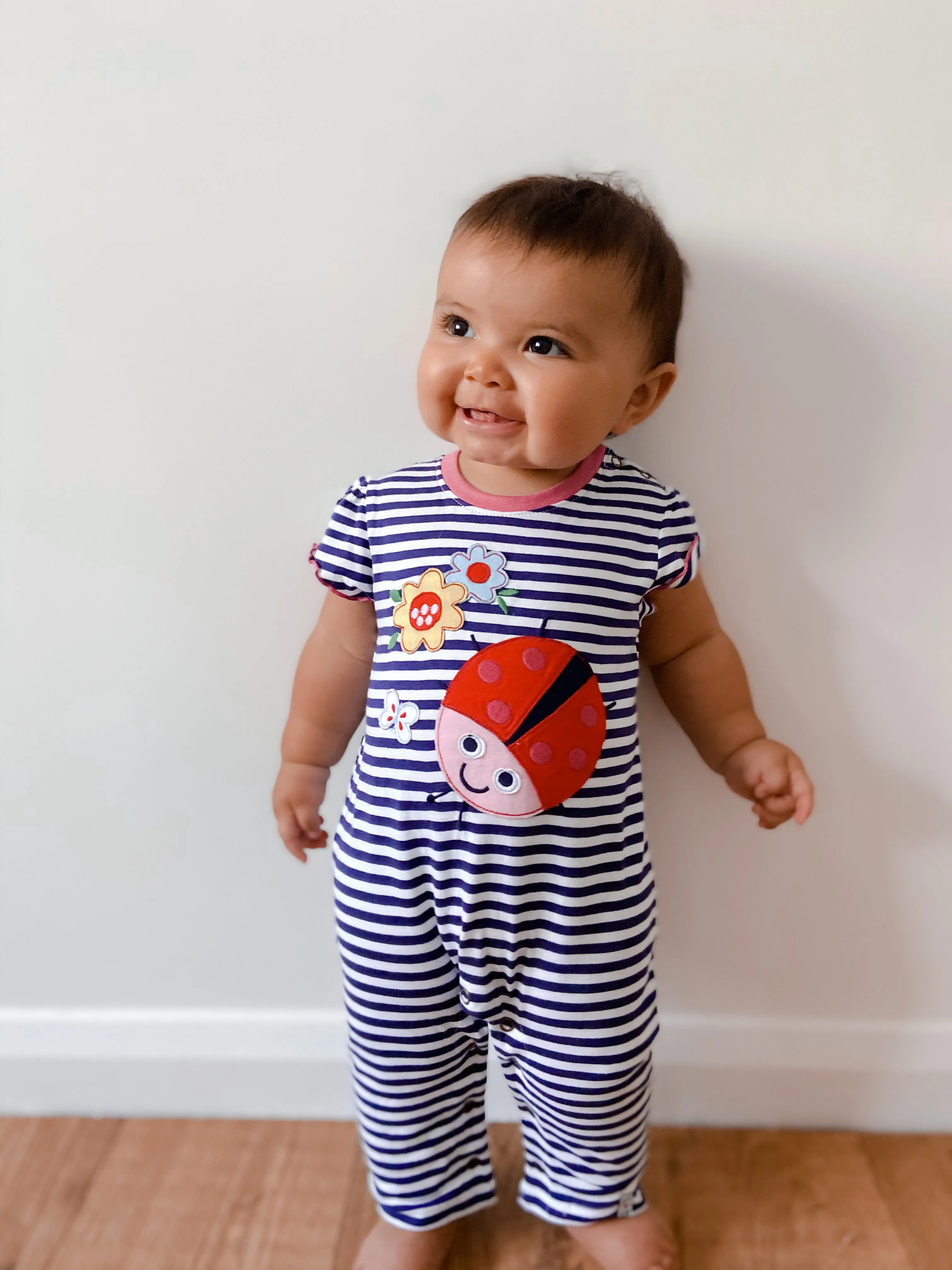 Multicoloured Stripe Print Romper