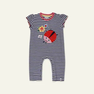 Multicoloured Stripe Print Romper