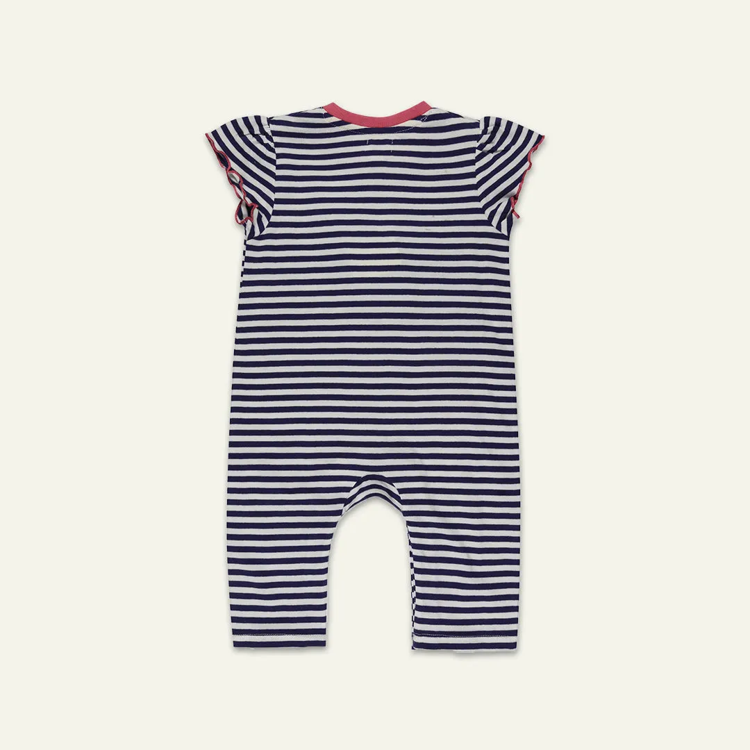 Multicoloured Stripe Print Romper
