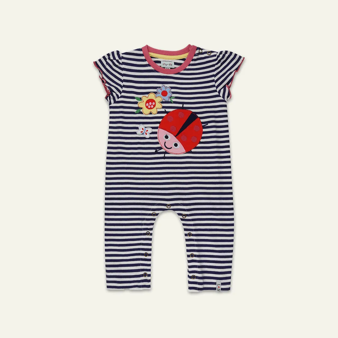 Multicoloured Stripe Print Romper
