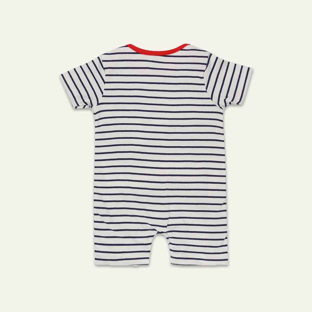 Multicoloured Stripe Print Romper