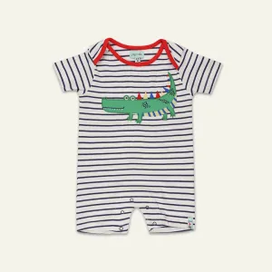 Multicoloured Stripe Print Romper