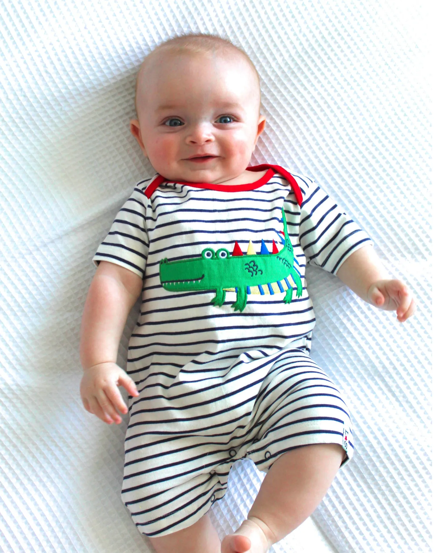 Multicoloured Stripe Print Romper