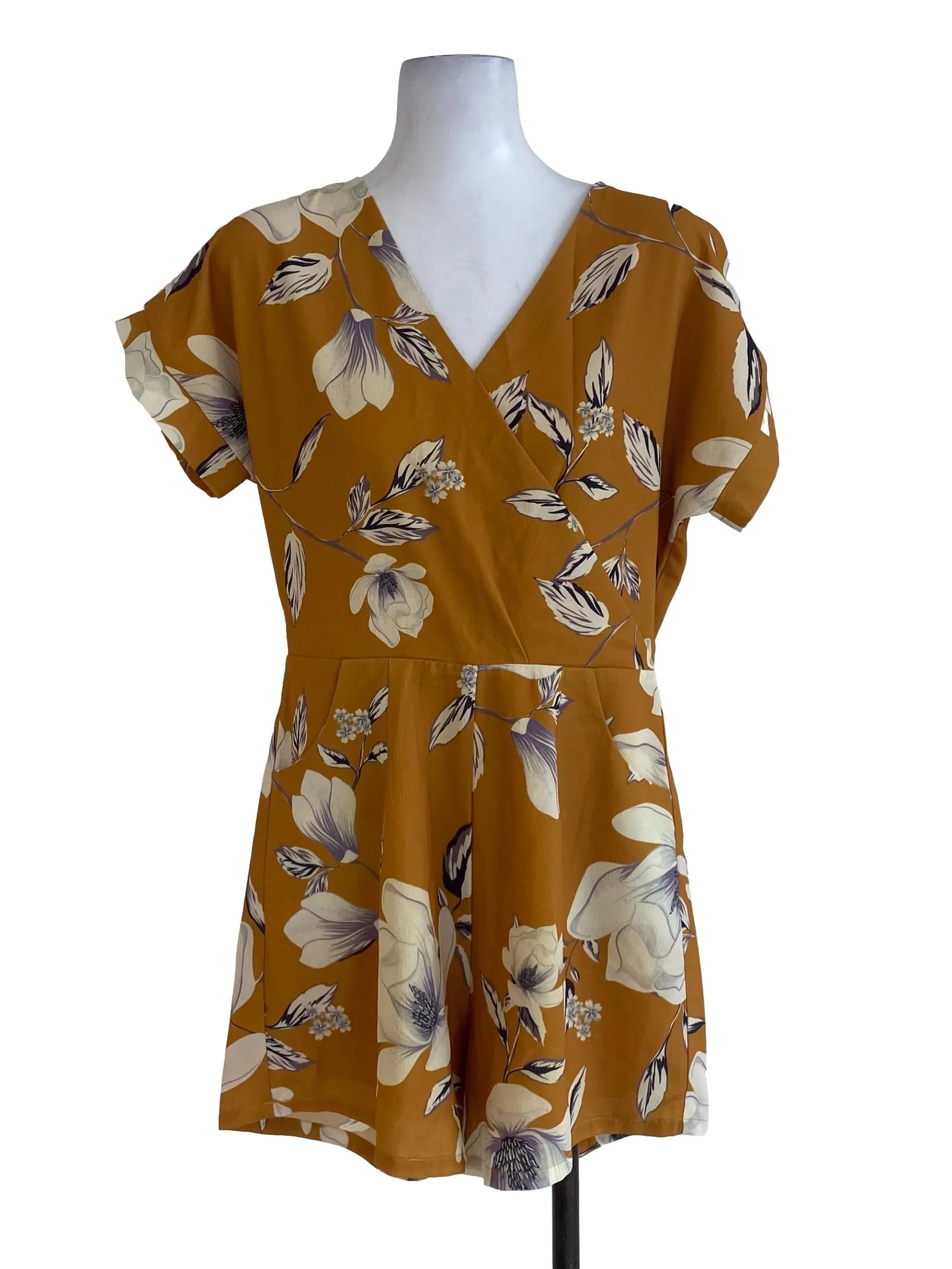 Mustard Floral Rompers