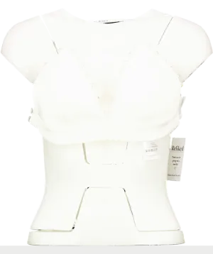 Nadine Merabi Charlotte White pearl embellished Bra Top UK 6