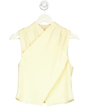 Nanushka Cream Difya Sleeveless High Neck Top UK S