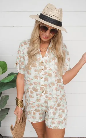 New Adventures Button Down Short Romper | FINAL SALE**