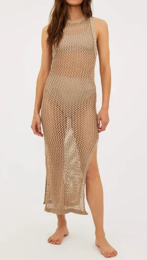 New Design Medium Long Solid Knitted Smock