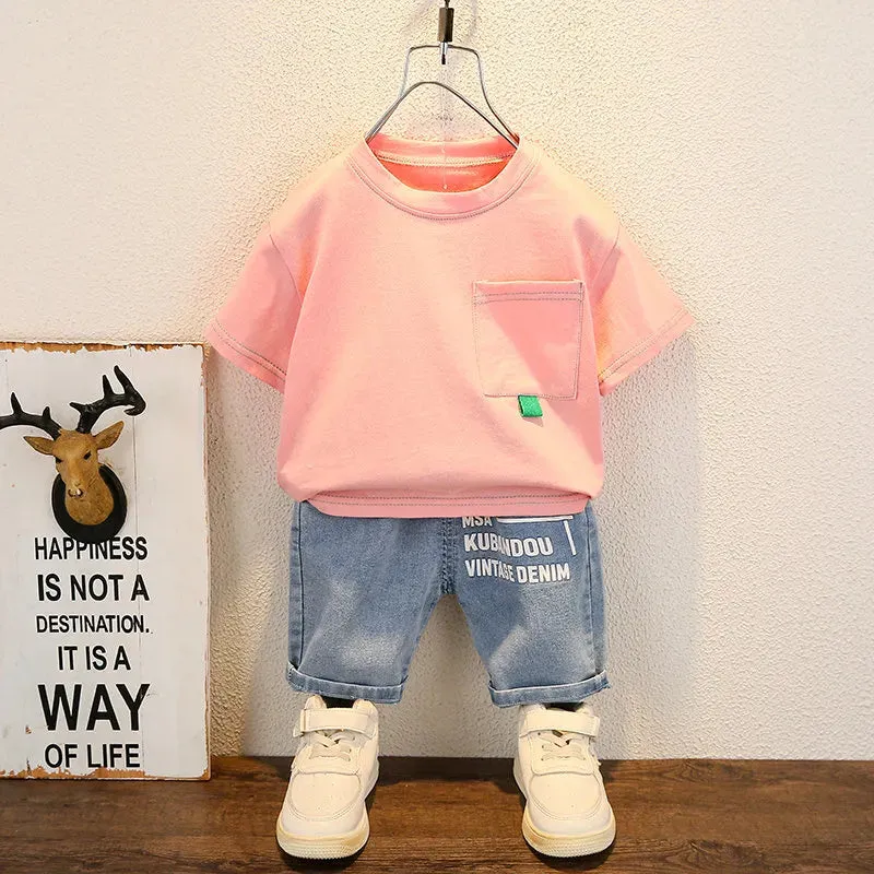 New Summer Baby Boy Kids Clothes Set