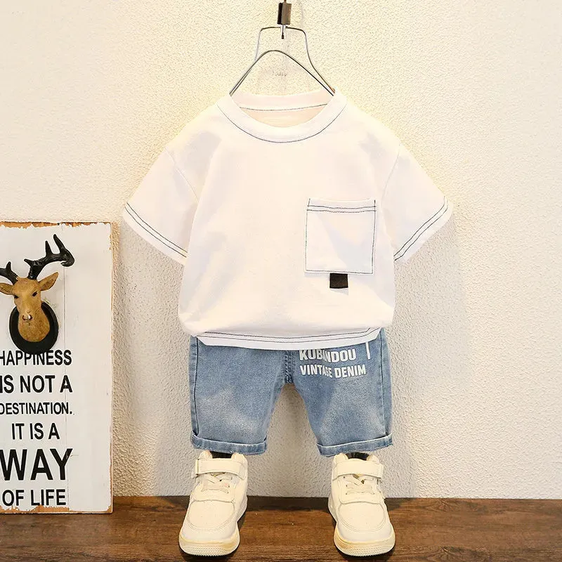 New Summer Baby Boy Kids Clothes Set