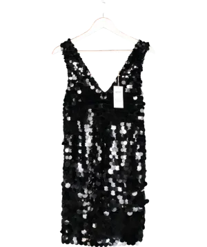 Next Black Sleeveless Sequin Dress UK XS