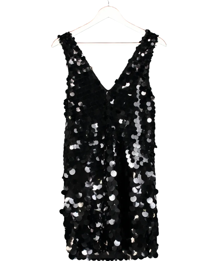 Next Black Sleeveless Sequin Dress UK XS