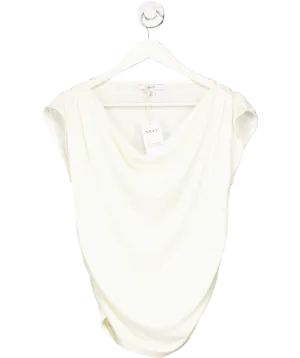 Next Cream Sleeveless Drape Top UK 8
