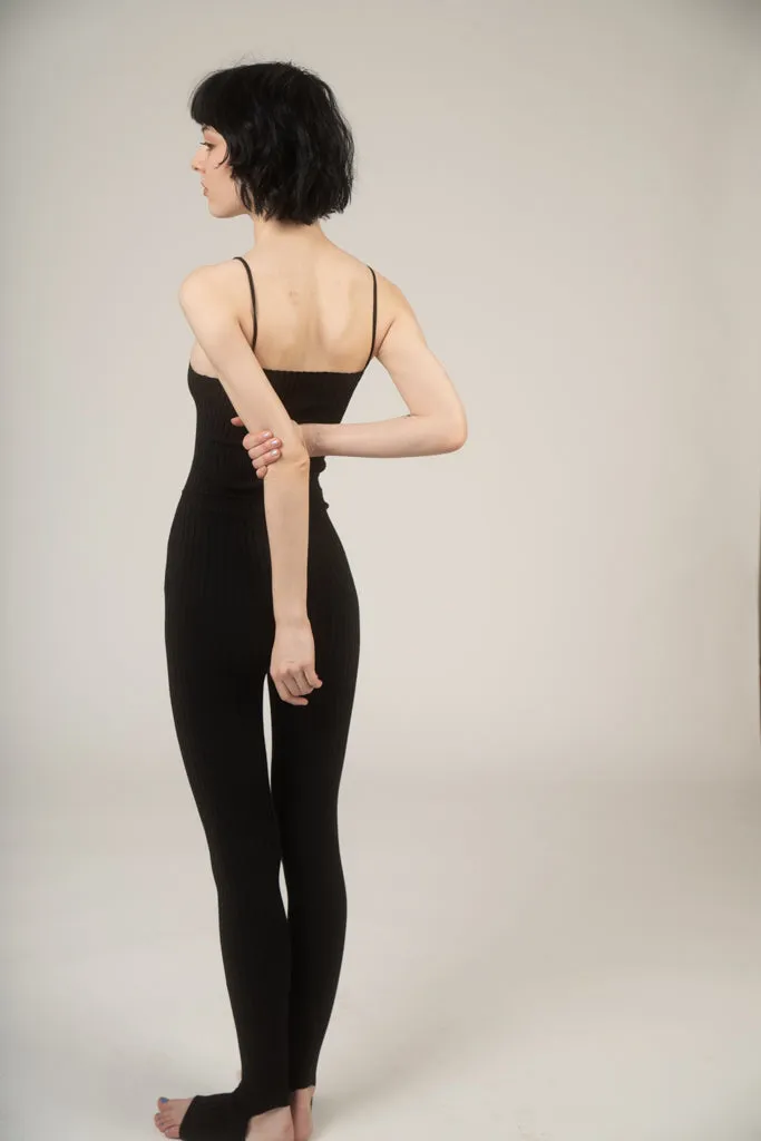 Nonna knit unitard in black