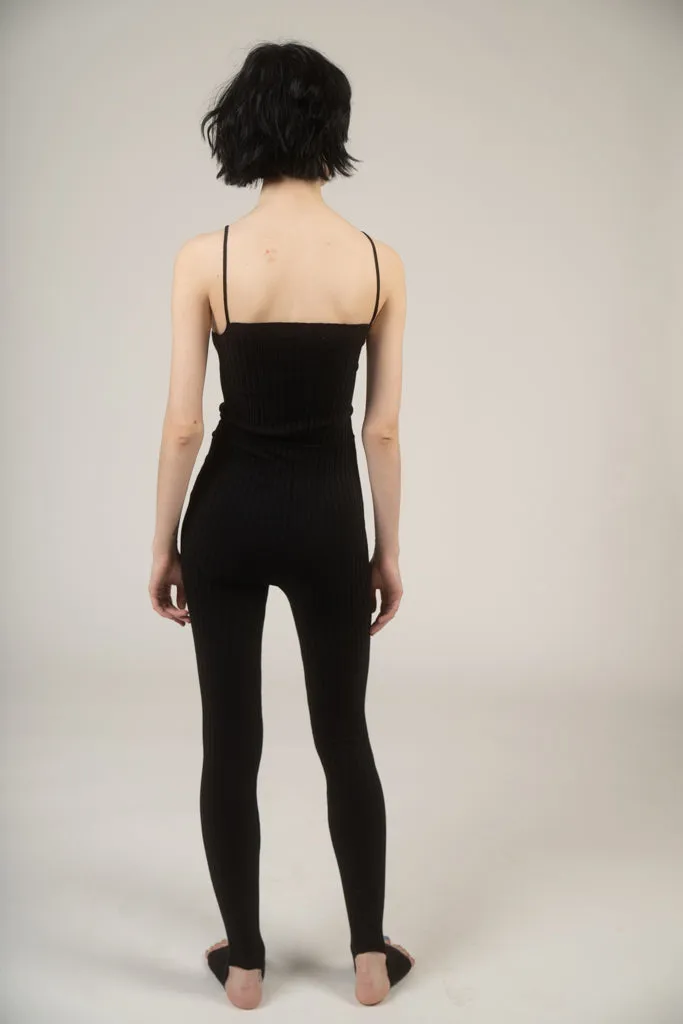 Nonna knit unitard in black