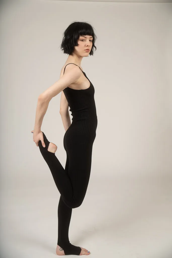 Nonna knit unitard in black