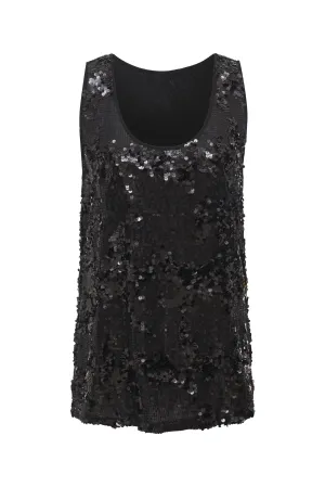 Now 60% OFF - Liza Sequin Tank