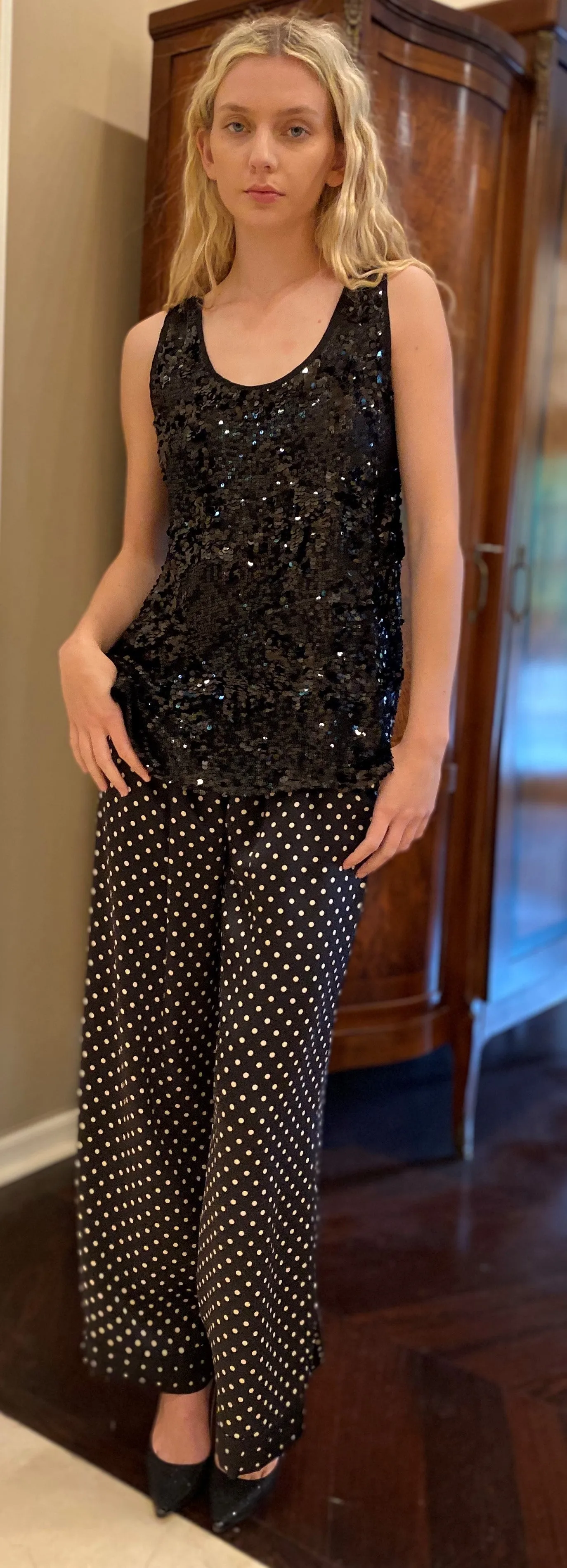 Now 60% OFF - Liza Sequin Tank
