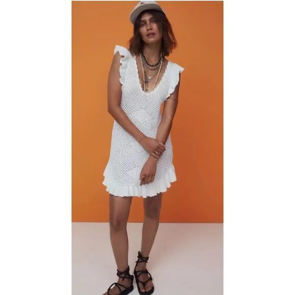 NWOT - Free People Mykonos Fauxchet Sweater Mini - Size L