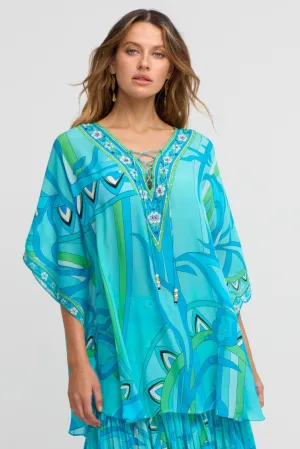 Oceanic Blues Butterfly Top