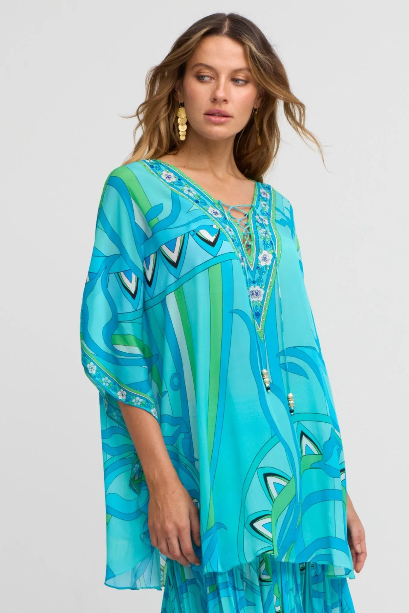 Oceanic Blues Butterfly Top