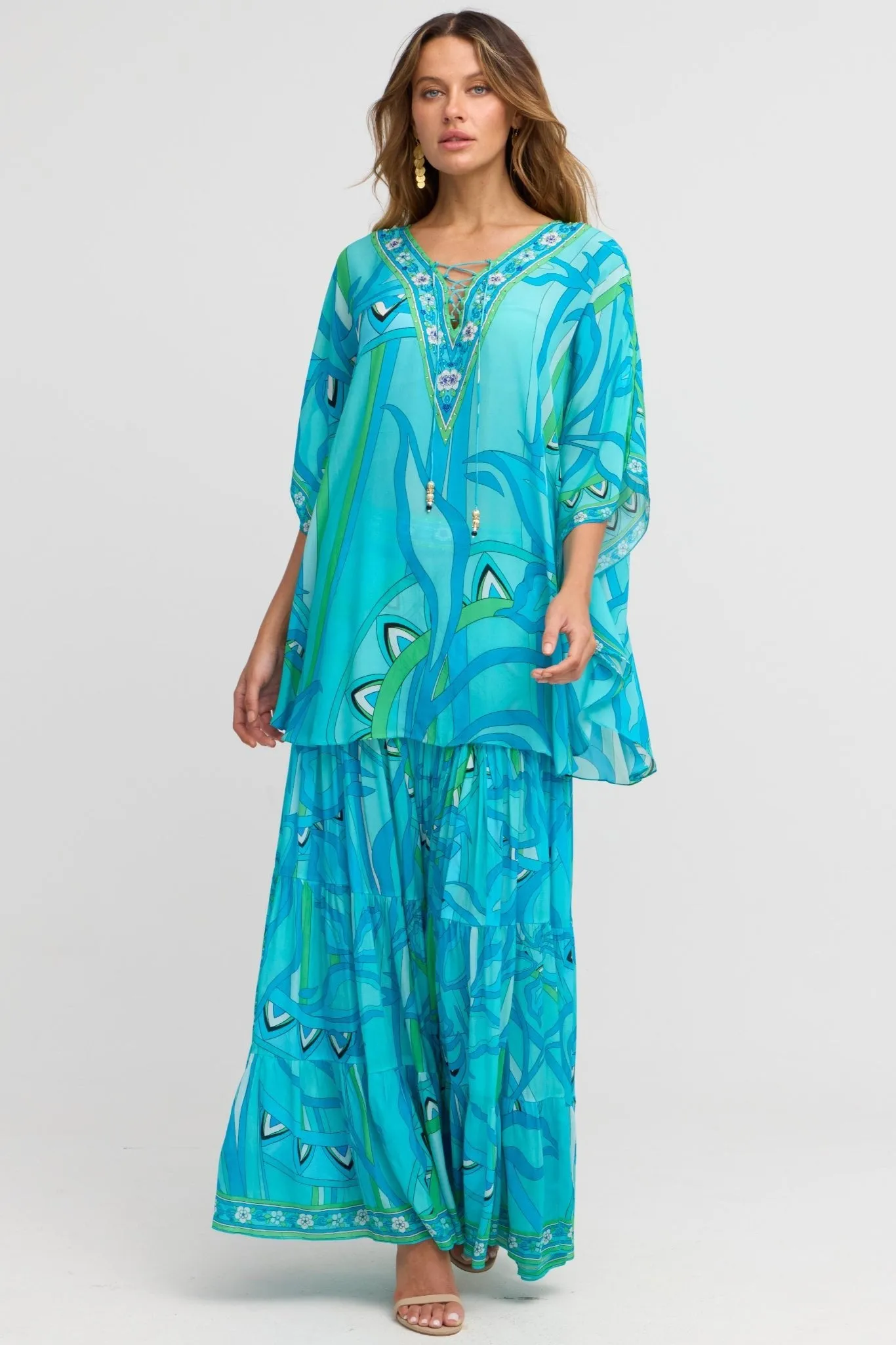 Oceanic Blues Butterfly Top