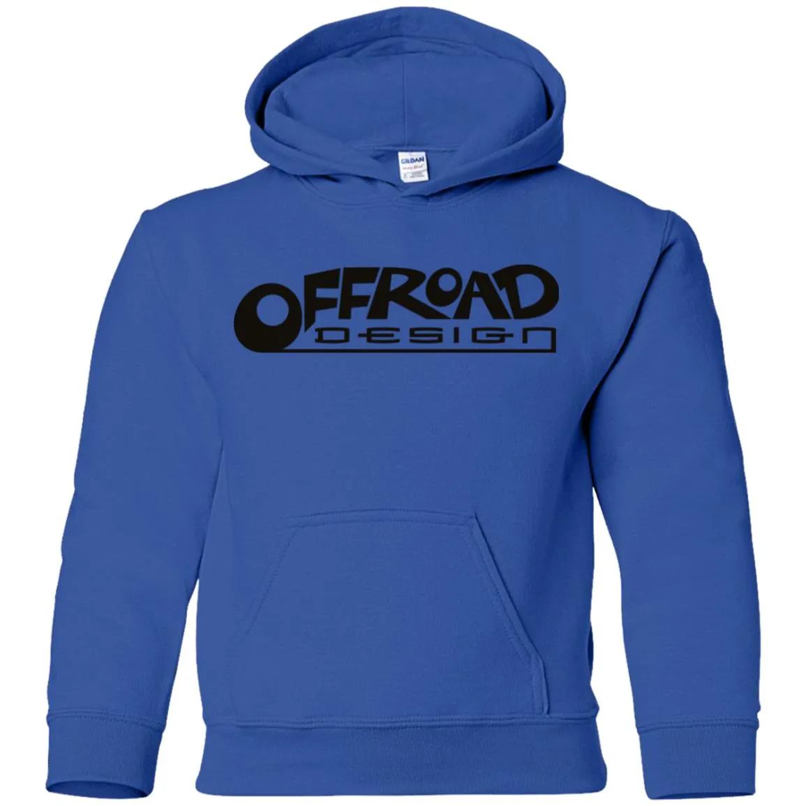 Offroad Design black logo G185B Gildan Youth Pullover Hoodie