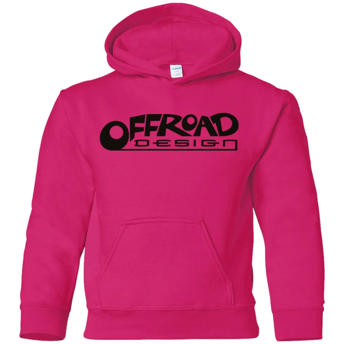 Offroad Design black logo G185B Gildan Youth Pullover Hoodie