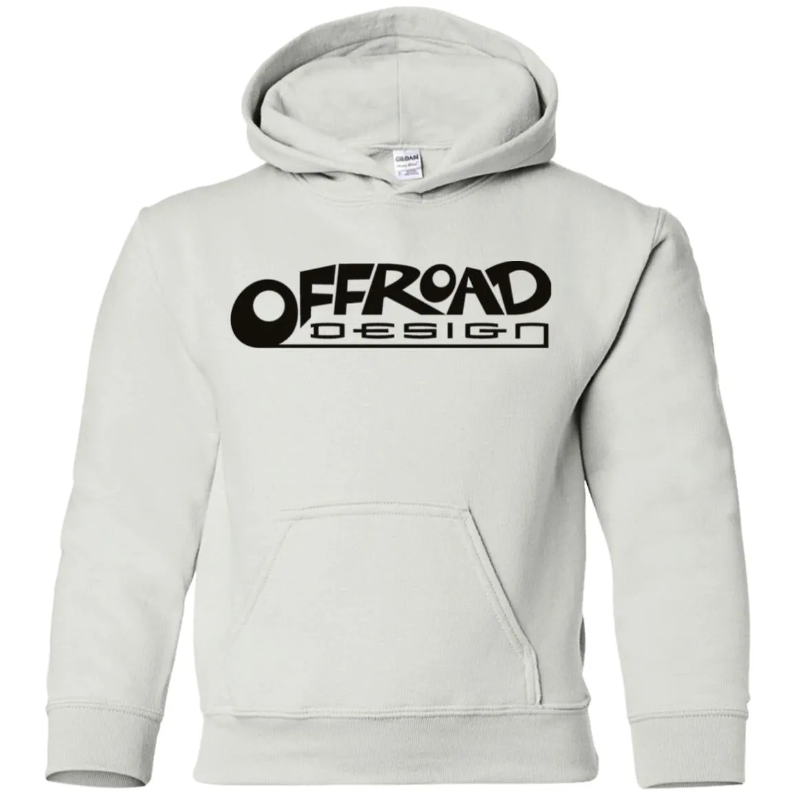 Offroad Design black logo G185B Gildan Youth Pullover Hoodie