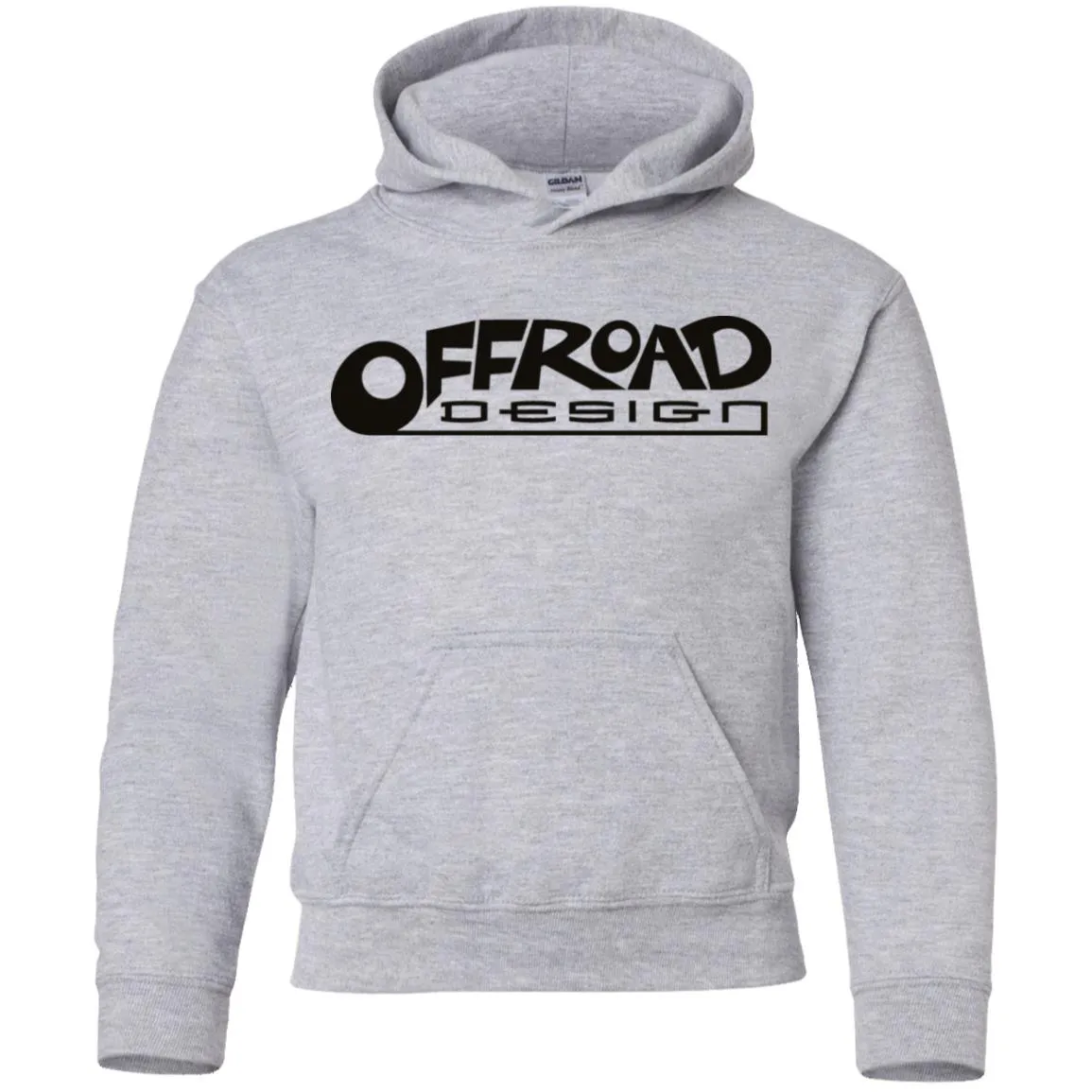 Offroad Design black logo G185B Gildan Youth Pullover Hoodie