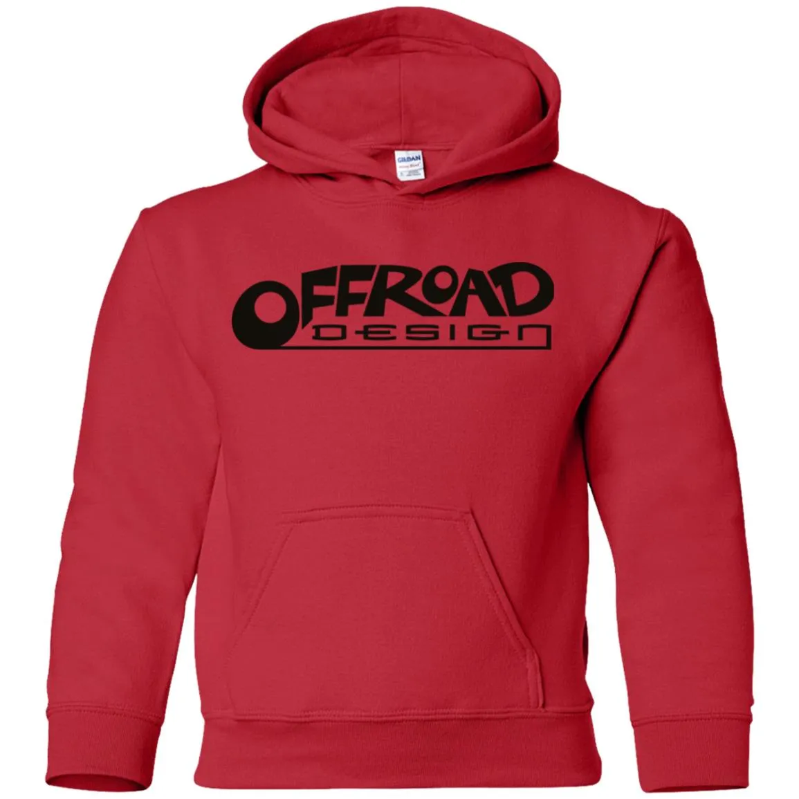 Offroad Design black logo G185B Gildan Youth Pullover Hoodie