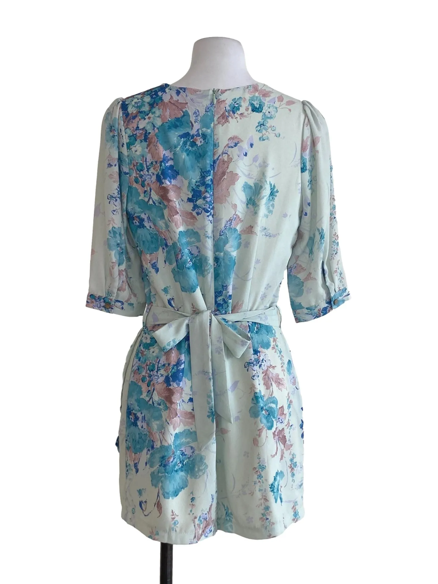 Olive Floral A Line Dress