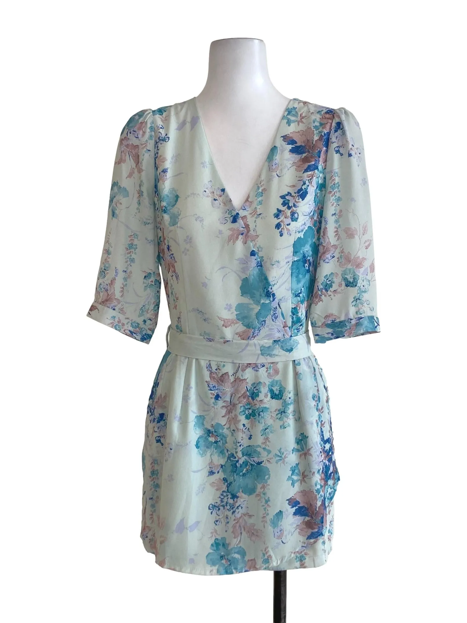 Olive Floral A Line Dress