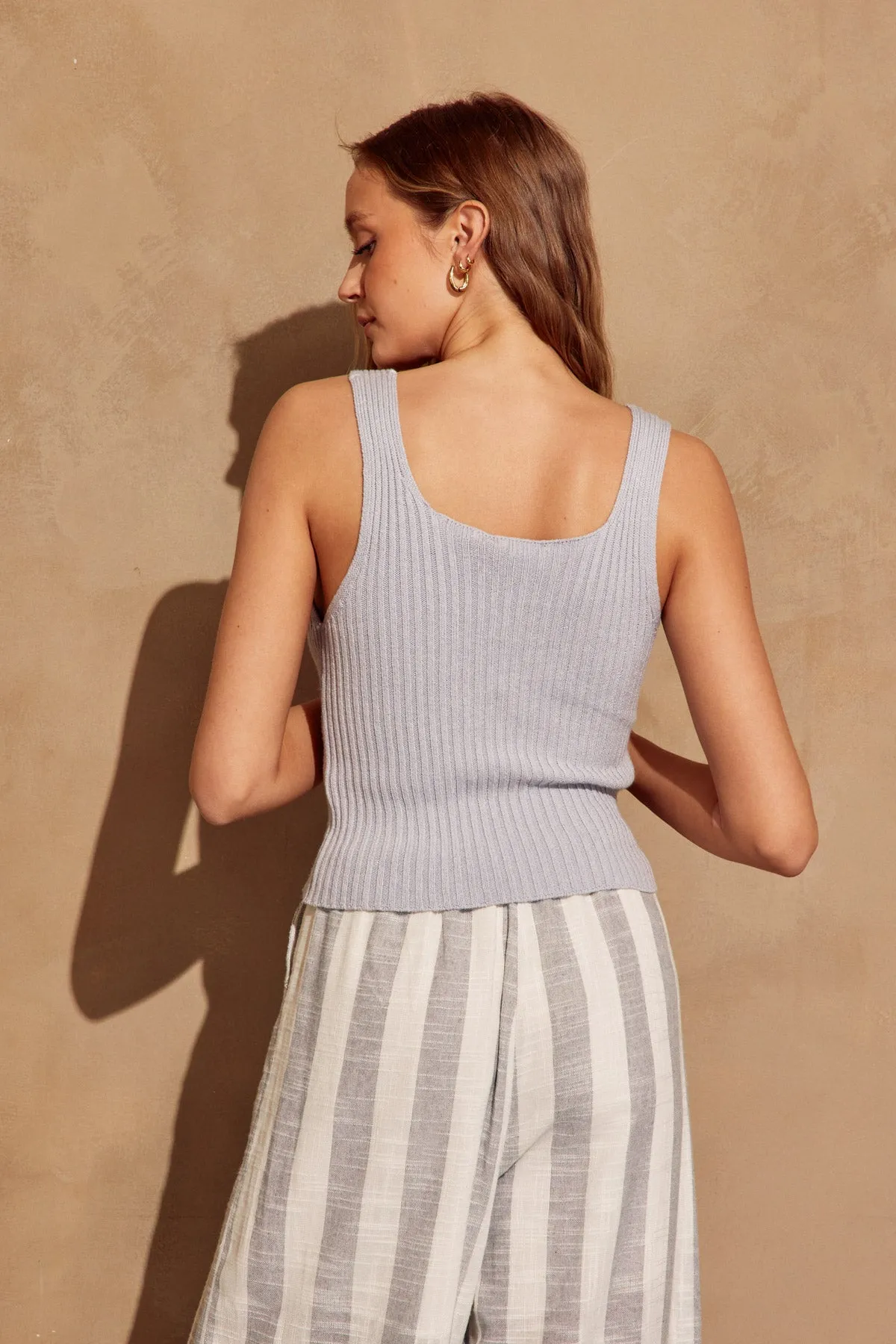 Paola Squared Scoop Sweater Tank Top