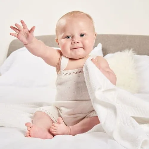 Personalised Baby Dungarees - Cream