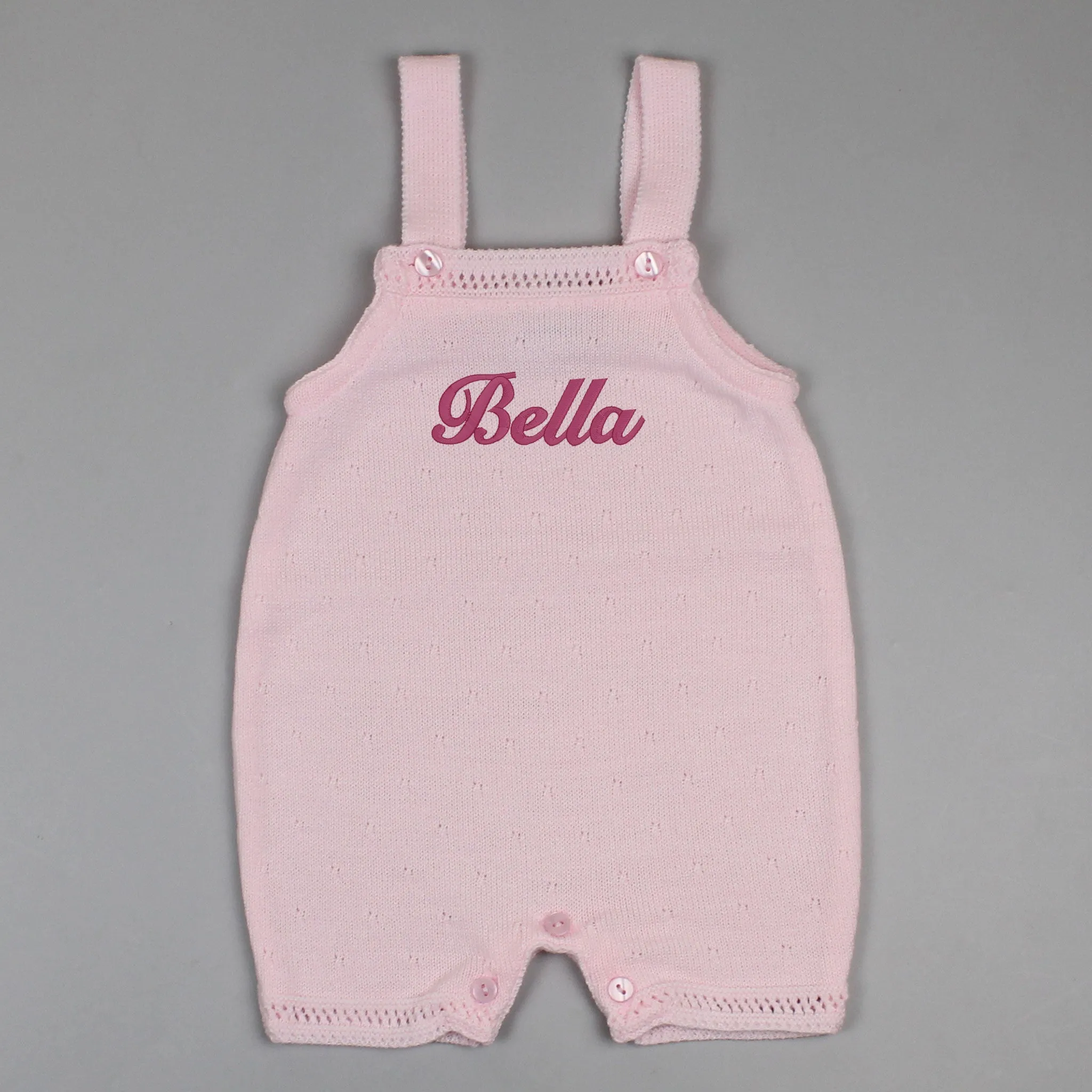 Personalised Baby Dungarees - Pink