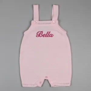 Personalised Baby Dungarees - Pink