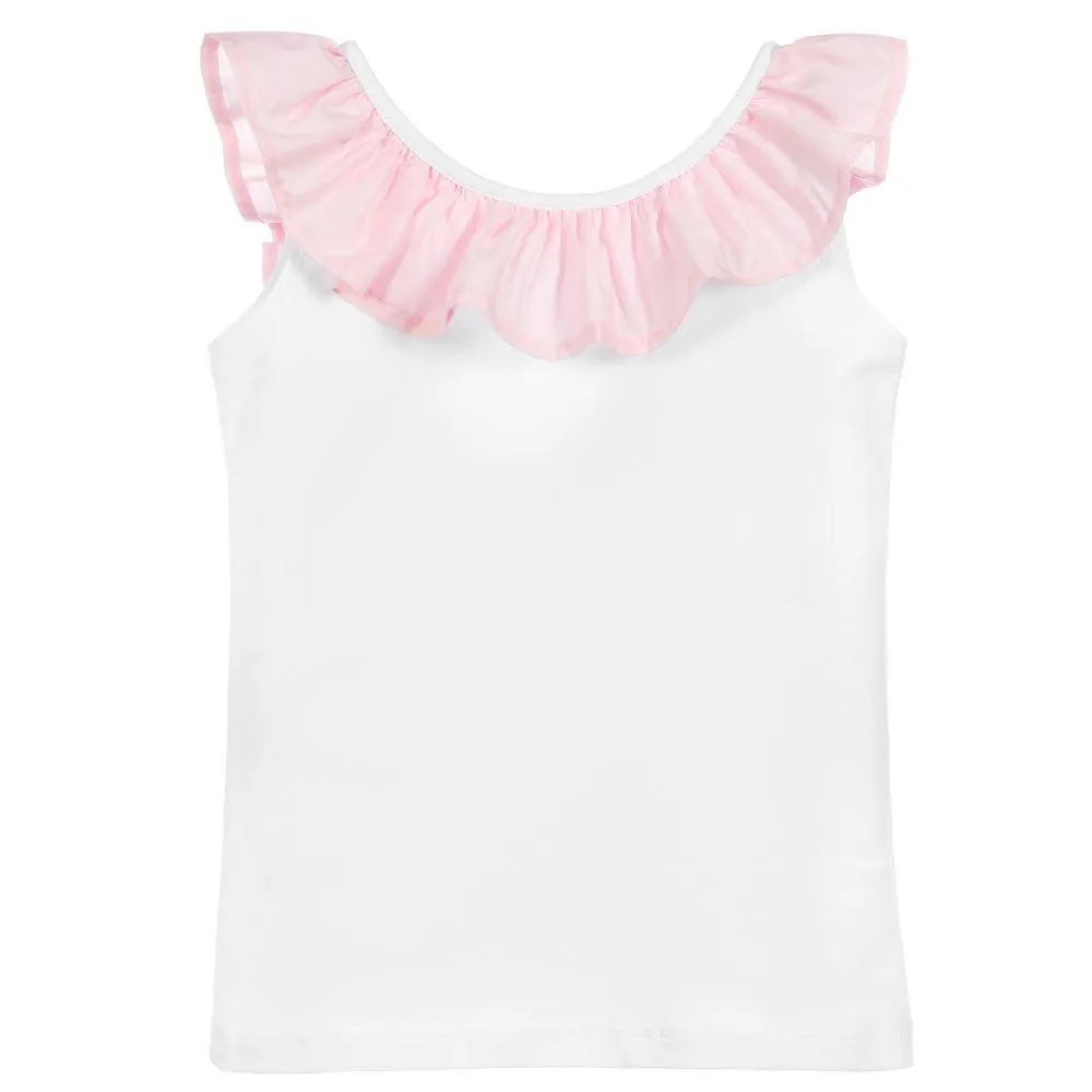 Pink Ruffle Bow Vest
