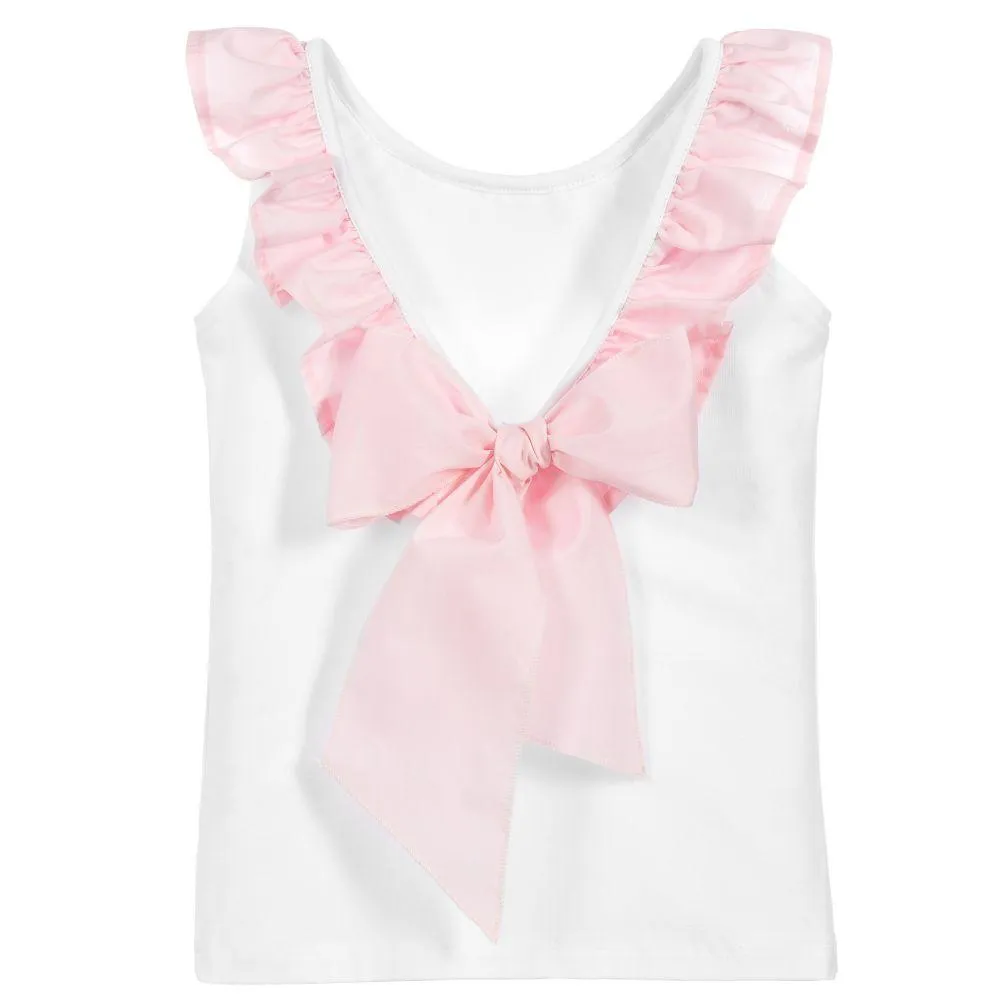 Pink Ruffle Bow Vest