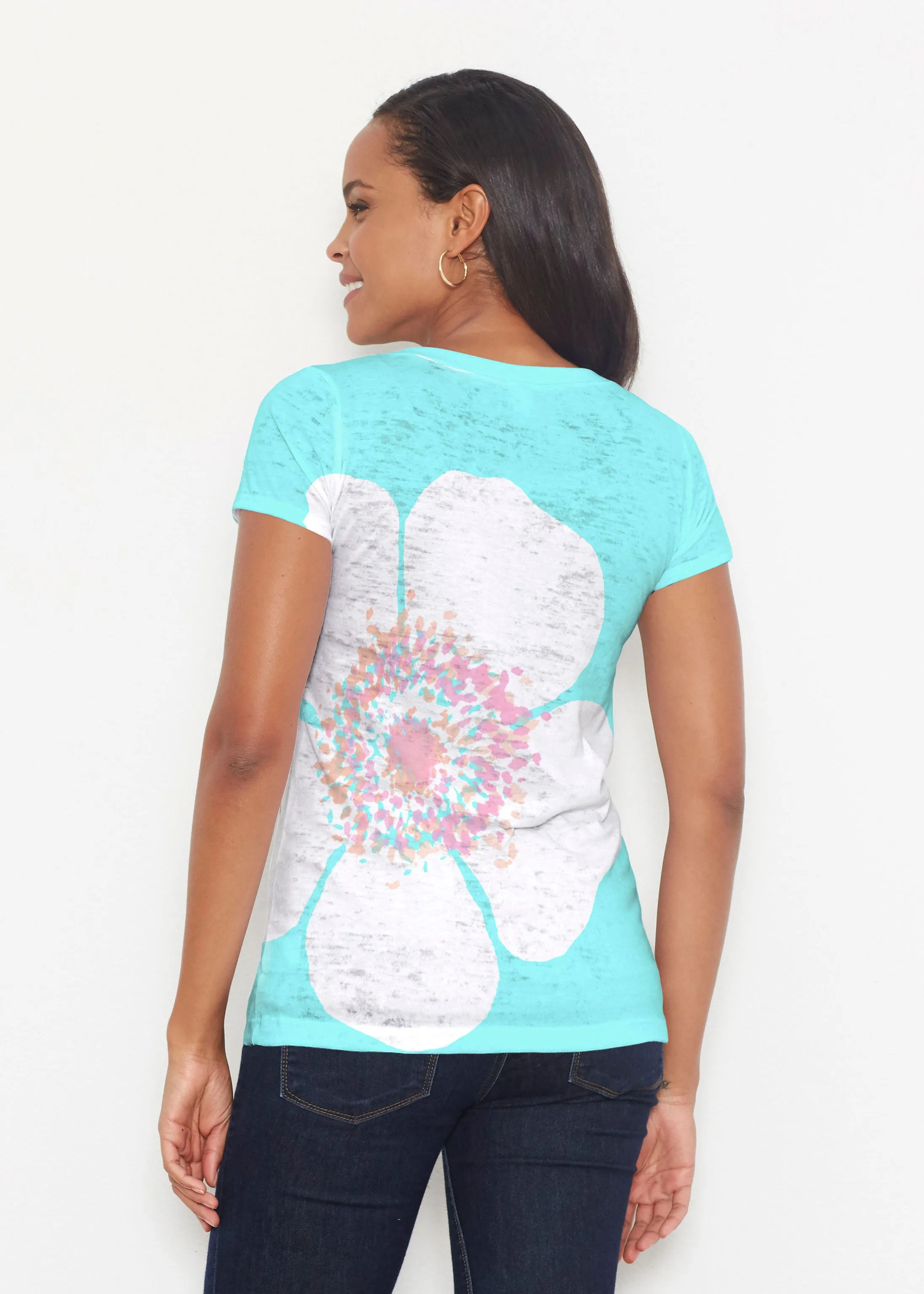 Poppy Seaglass Green (7107) ~ Signature Short Sleeve Scoop Shirt