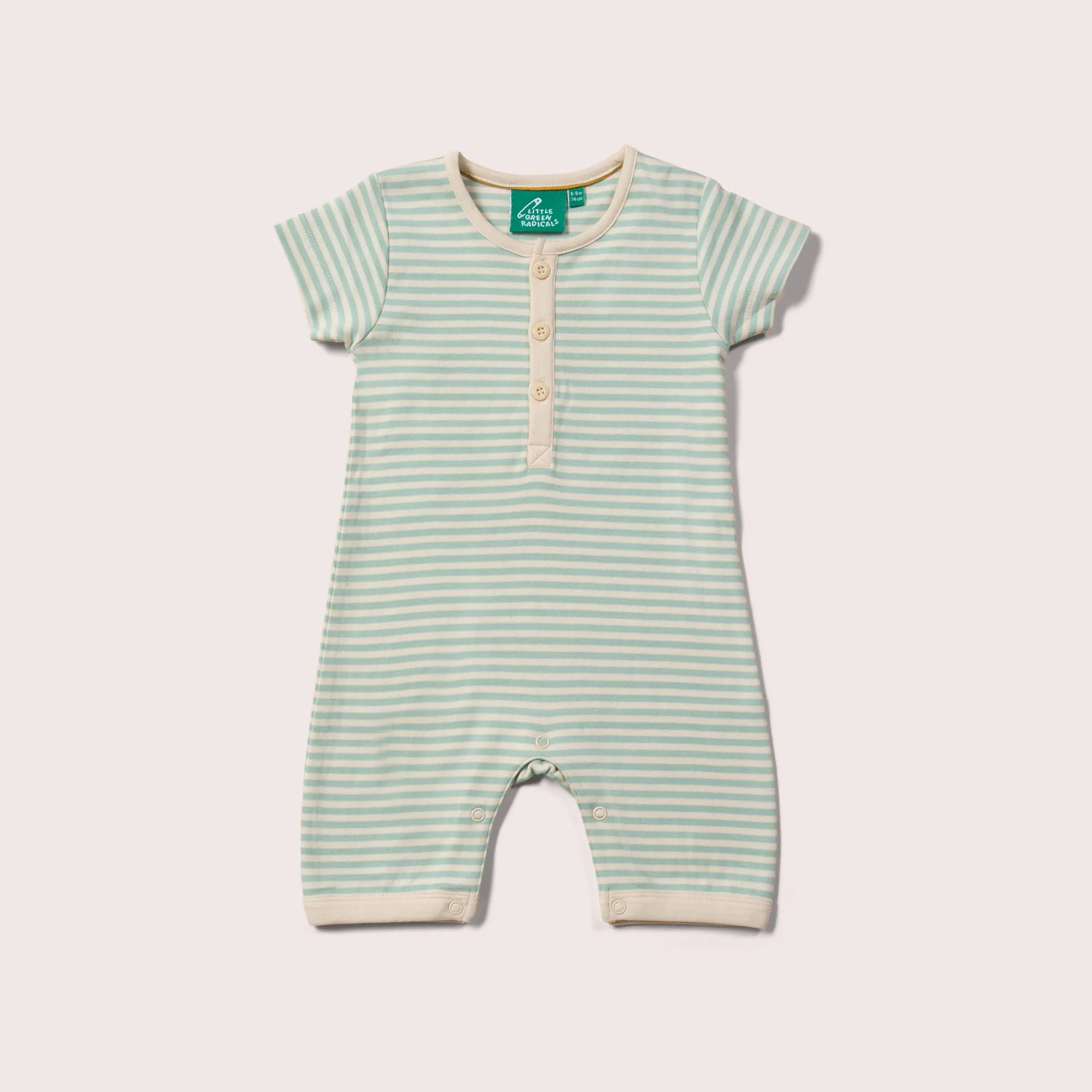 Powder Blue Organic Romper Playsuit