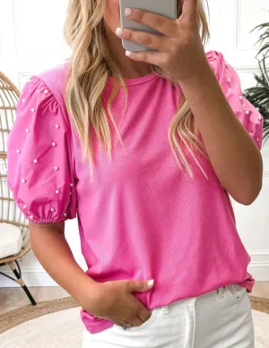 Pretty Pink Pearls Top