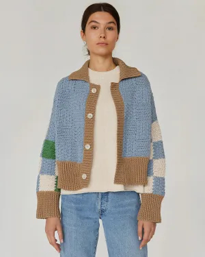 Prietema Crochet Cotton Jacket Fantasy Blue