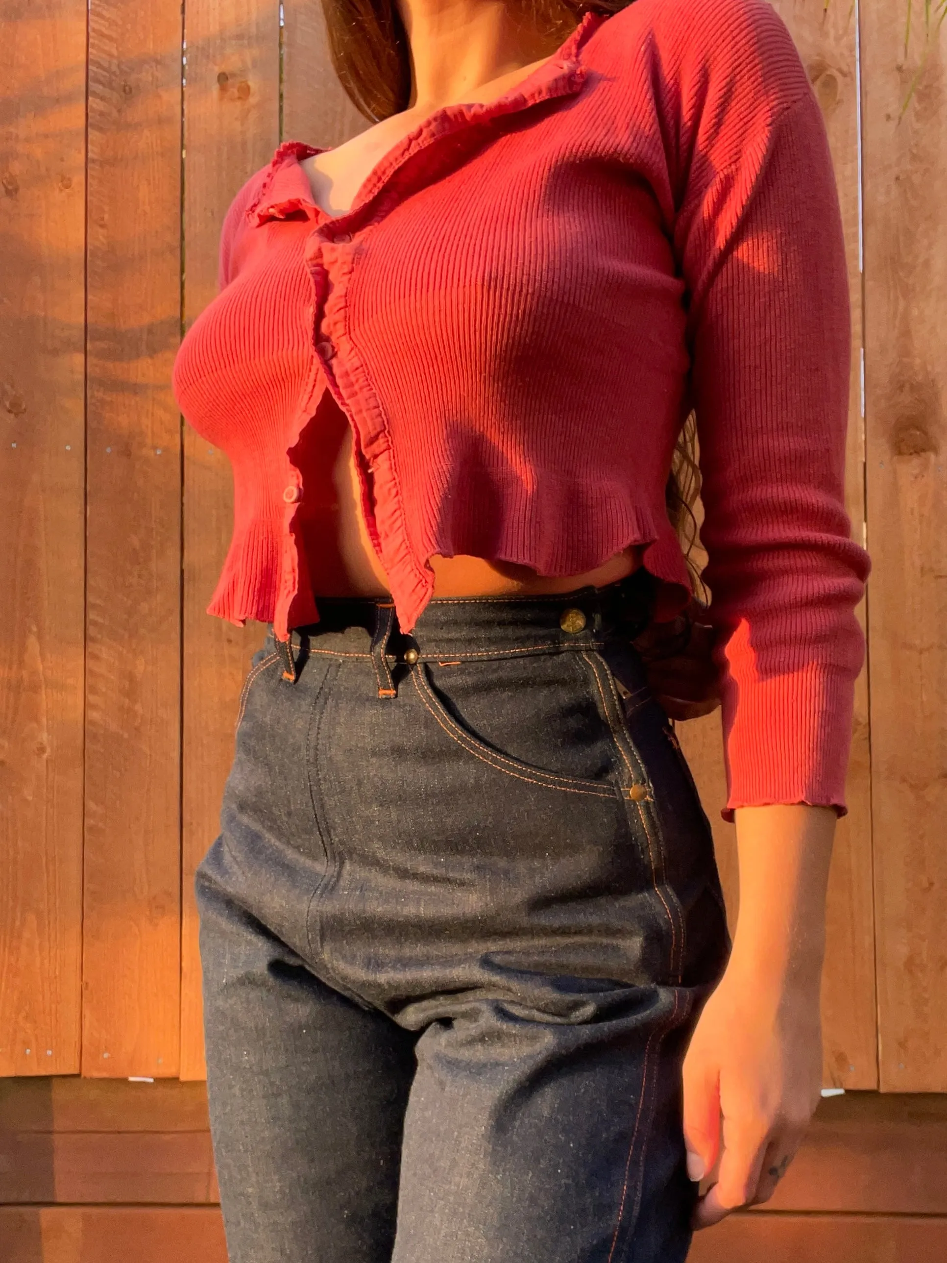 Primitive Knit Button Front Henley/ Cardigan
