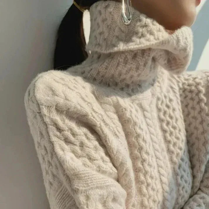 Pullover mit rollkragen naht kaschmir Lucia