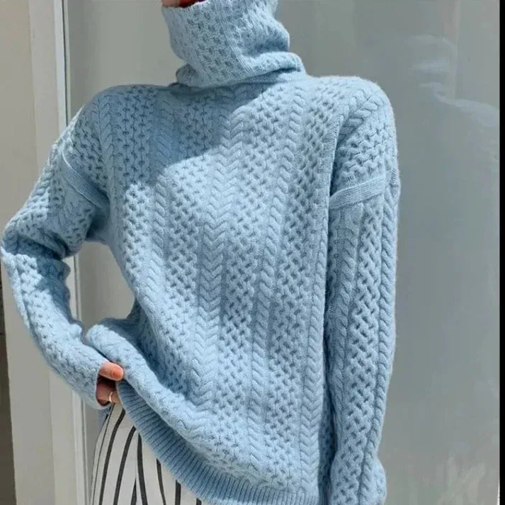 Pullover mit rollkragen naht kaschmir Lucia