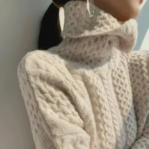 Pullover mit rollkragen naht kaschmir Lucia