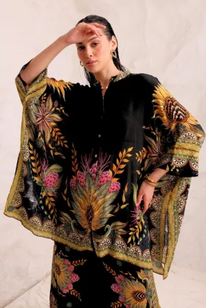 Queen Of Savannah Kaftan Top w Sleeves