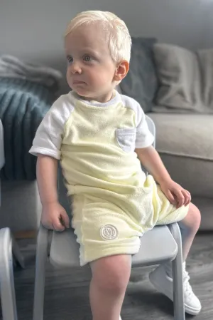 "August" Lemon Terry Towelling Romper